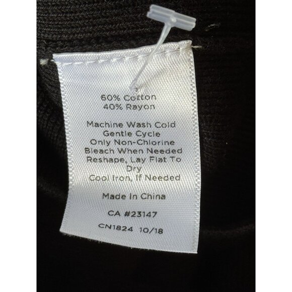 Talbots Women’s 3X Petite Boatneck Sweater Black 3/4 Sleeves Minimalist Chic - Picture 6 of 8